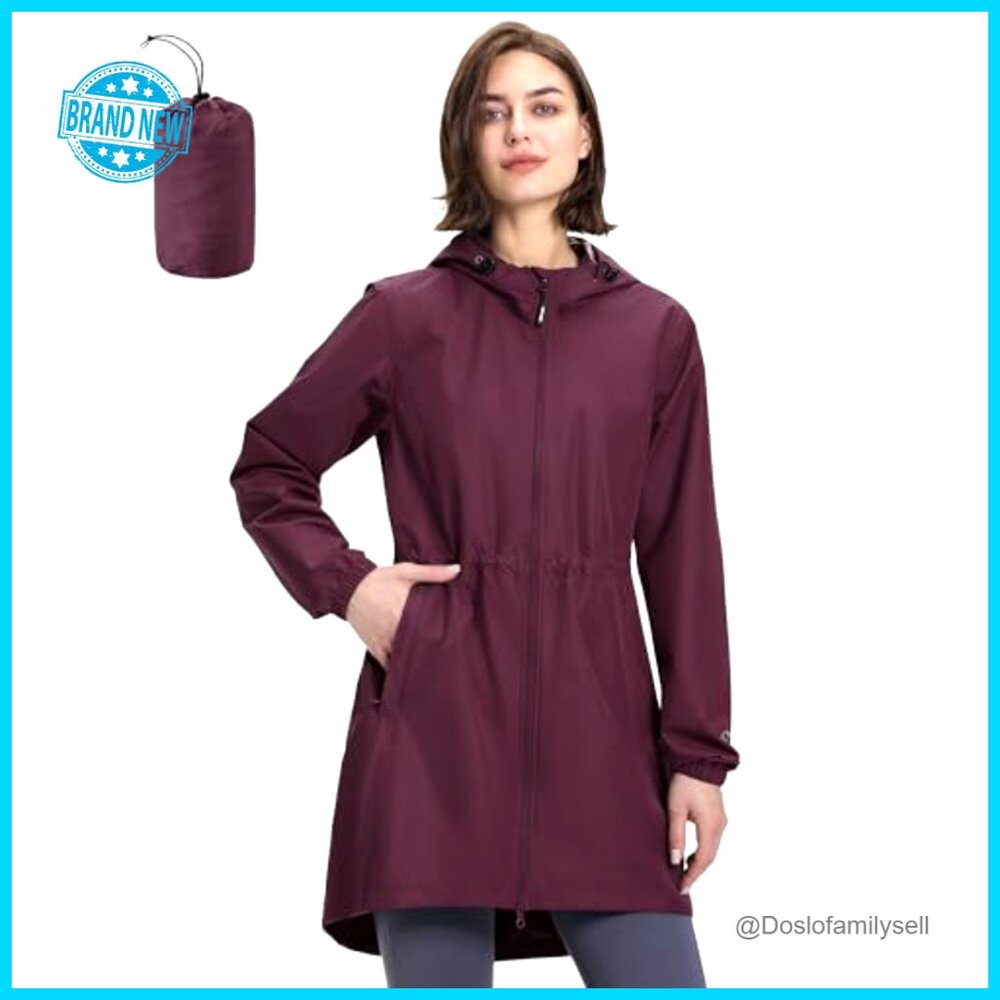 Packable Waterproof Trench Rain Jacket Lightweigh… - image 2